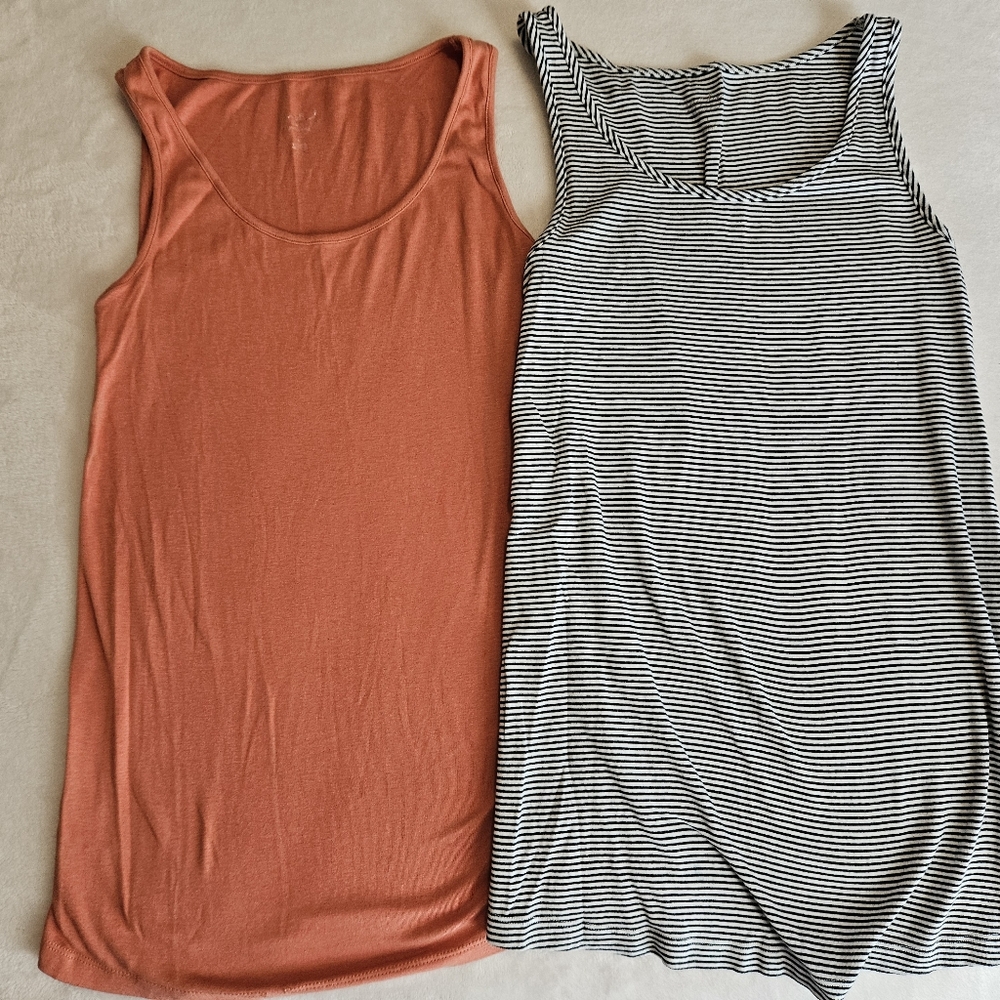 Two Isabel Maternity Tank Tops in Size Large